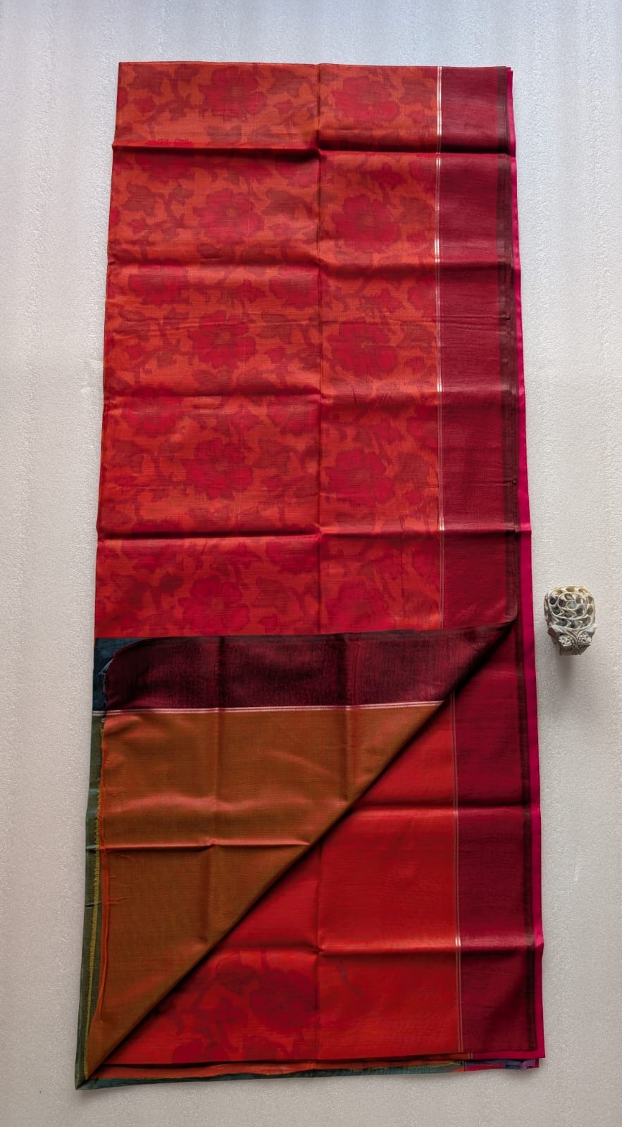 Kanjivaram Silk Saree - Royal Peacock Blue - Image 3