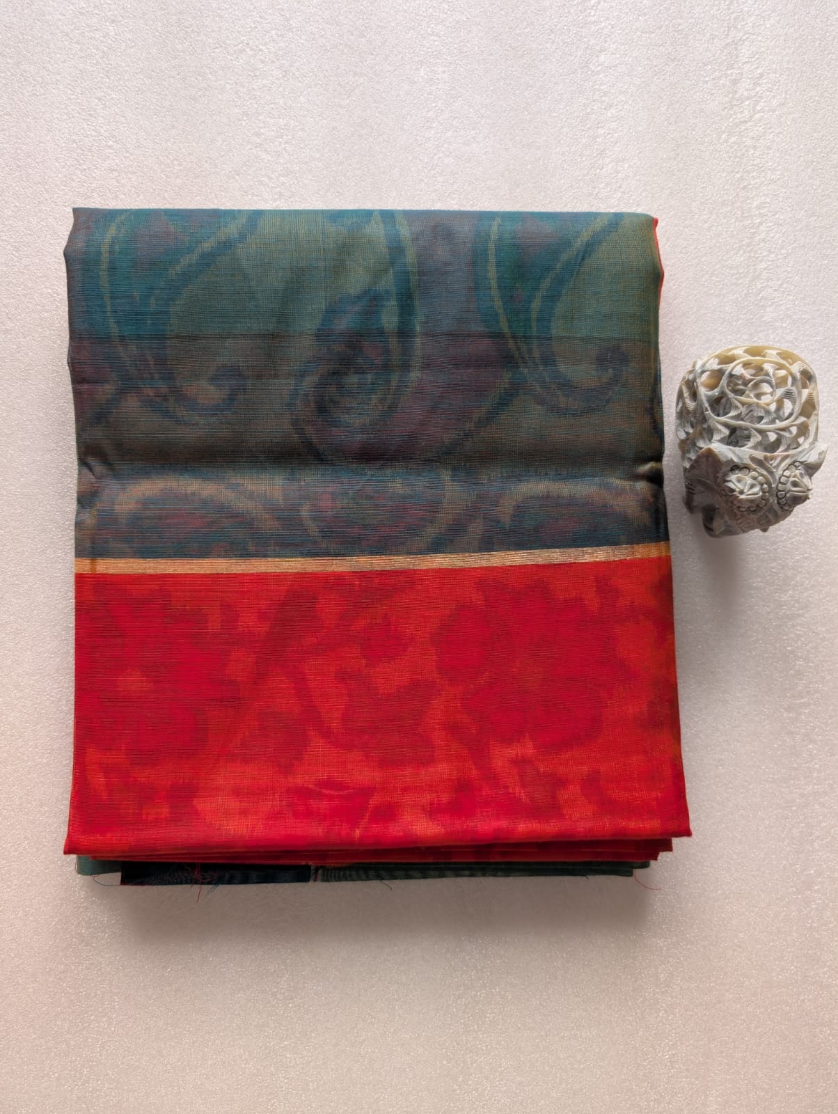 Kanjivaram Silk Saree - Royal Peacock Blue - Image 2